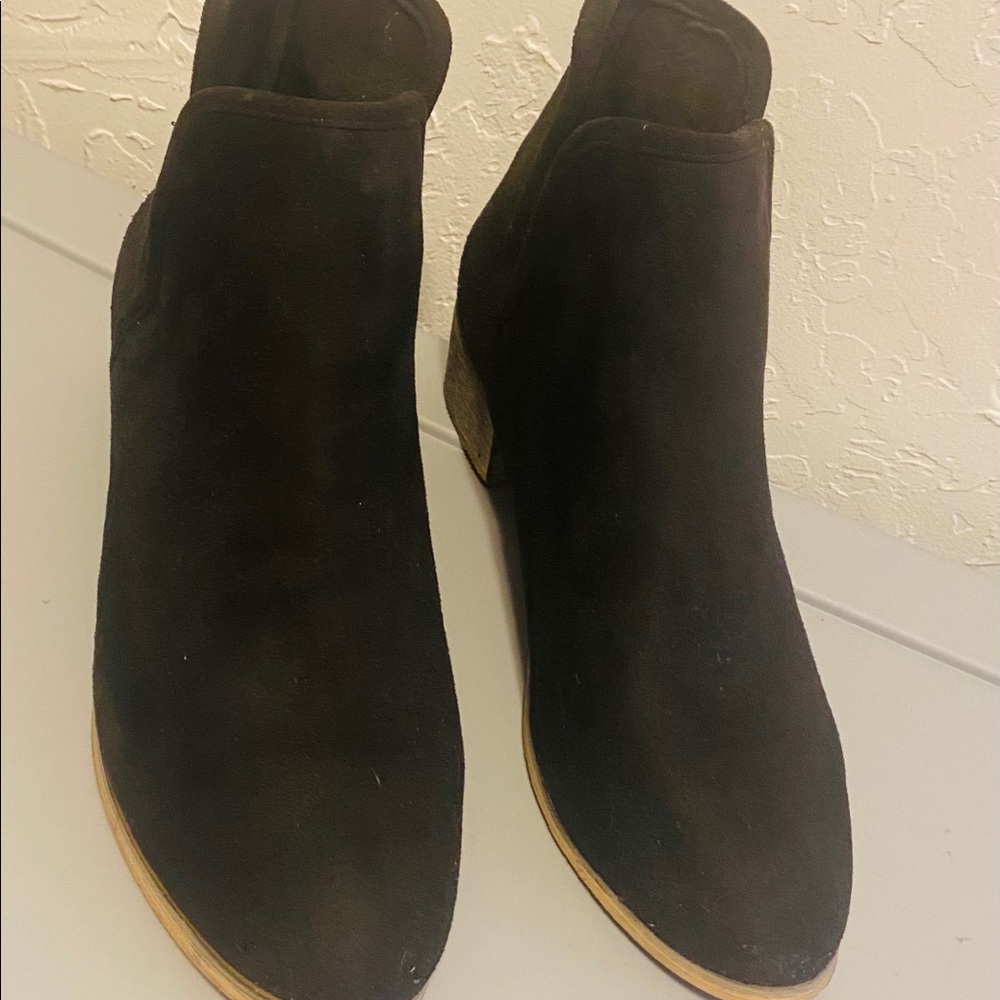 🌻Suede black heeled booties🌻